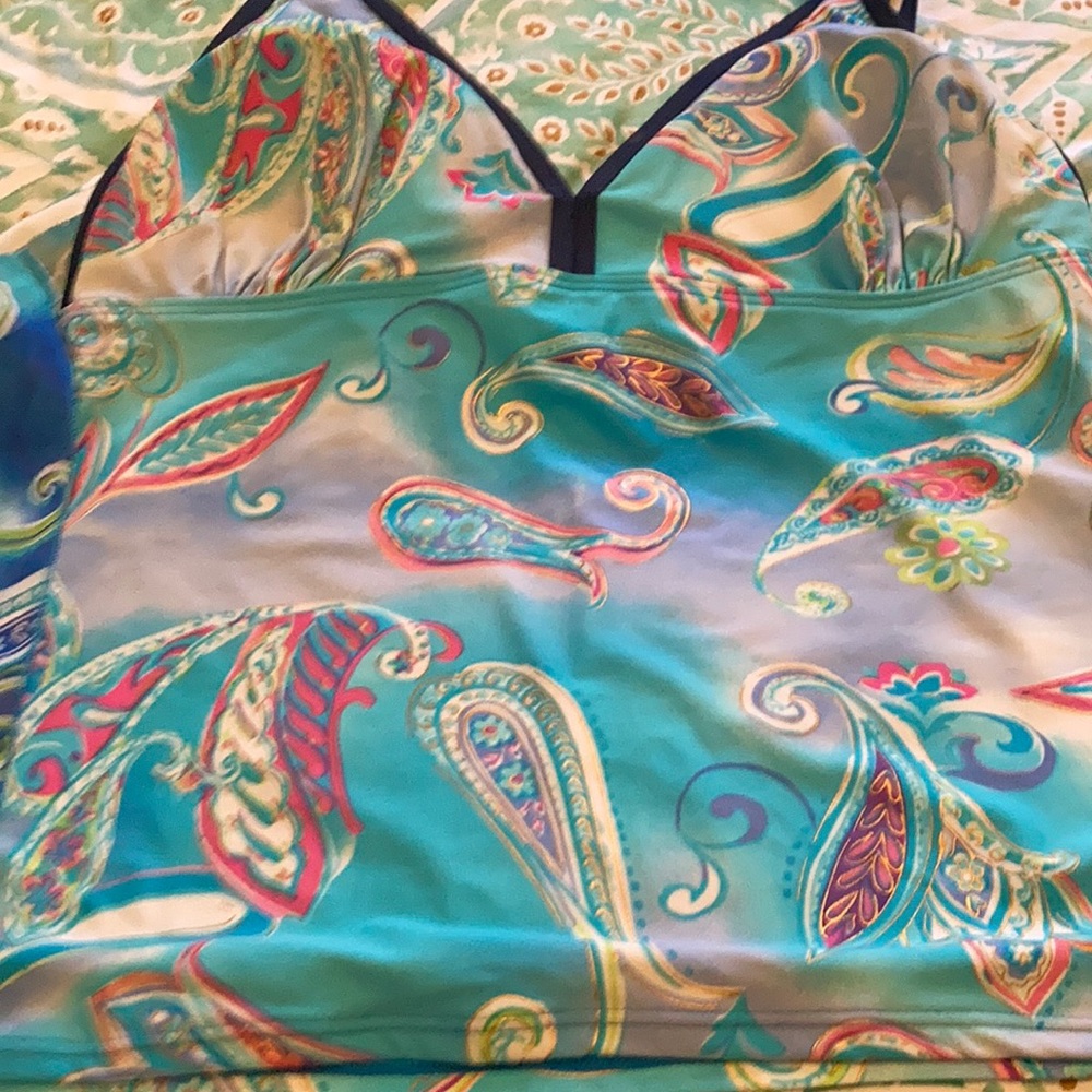 Two piece swimsuit with matching wrap worn once